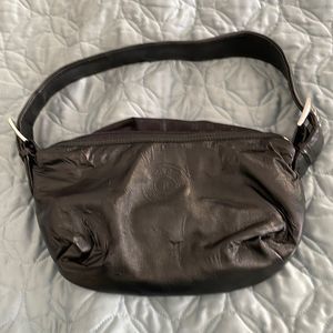 Rich born, mini leather handbag, black, super soft leather